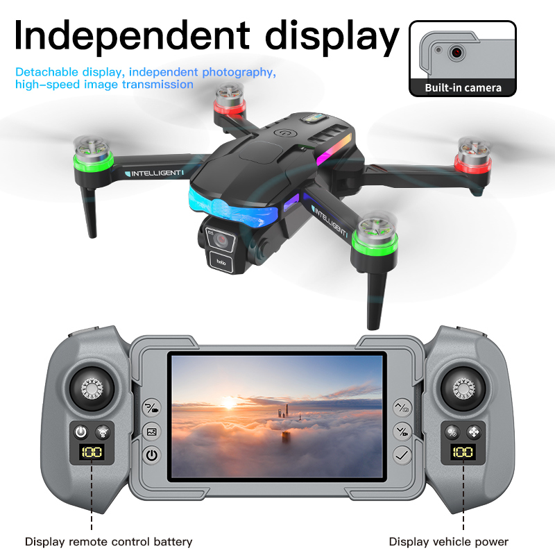 Drone Camera Professional - F177 スクリーンコントロールドローン 8K プロフェッショナルカメラ HD 航空写真デュアルカメラ全方向性障害物回避ドローン