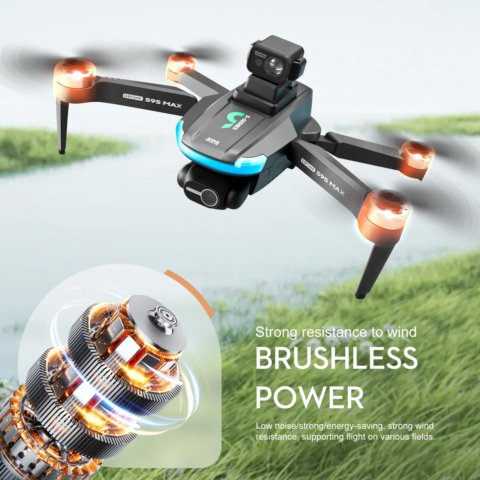 新しい S9S MAX ミニドローン 4K 2 軸 PTZ  - Drone Camera Hd のレビューと価格