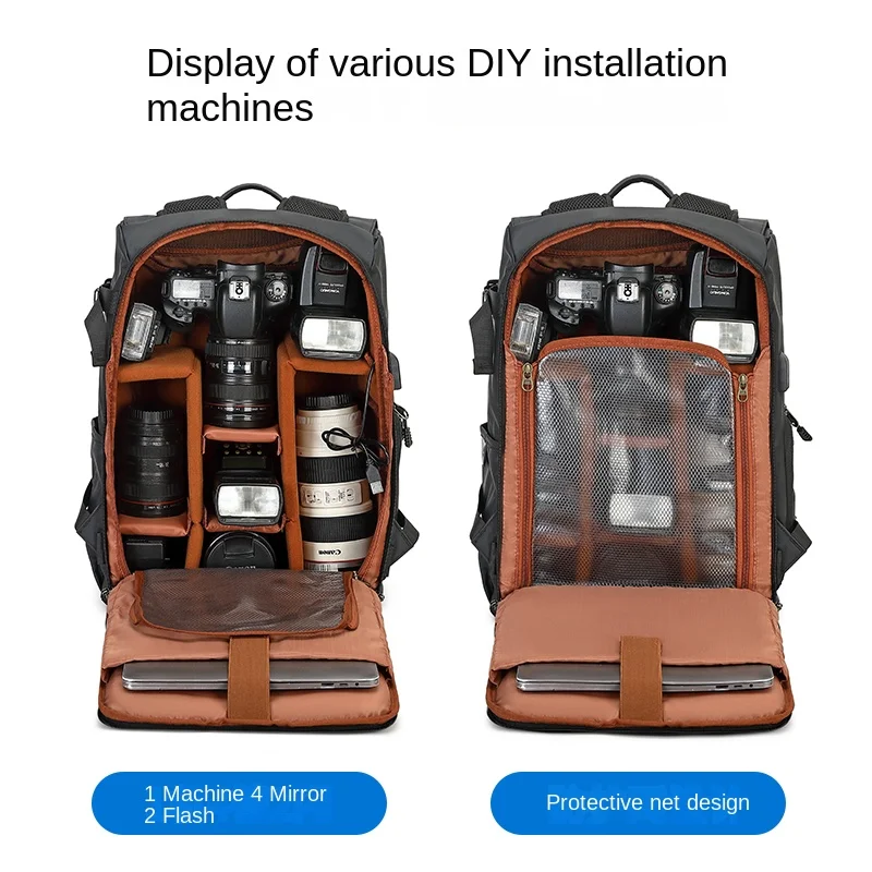 防水デジタル一眼レフカメラバックパック屋外大容量多機能17イ - Drone Camera Case のレビューと価格